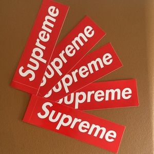 🔥🔴SUPREME Box Logo Stickers (Qt 5 stickers)